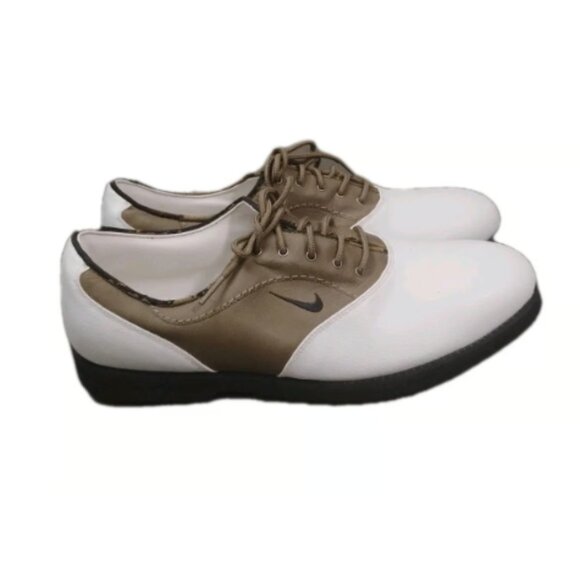 Nike Air Leather Golf Shoes Men’s 9 Brown White Spikeless Oxford Nike Golf Shoes Men main image 3
